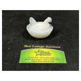Small Milk Glass Opalescent Nesting Hen