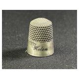 Sterling Silver Thimble "Helen" Printed On