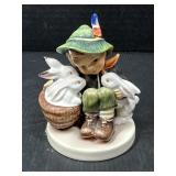 Hummel "Playmates" Boy with Rabbits Figurine