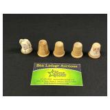 5 Wooden Thimbles