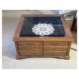 Cocktail Table With Glass Top