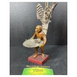 Vintage Monkey Figural Bud Vase with Glass Tube