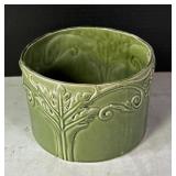 Green Ceramic Cachepot