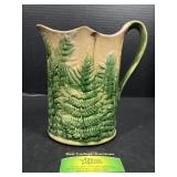 Weller Style Pottery Fern Pattern Pitcher