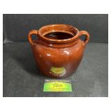 2 Handled Stoneware Bean Pot