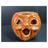 Paper Mache Halloween Jack O Lantern with Insert