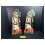 2 Cardboard Halloween Pirate Owls Wall Decorations