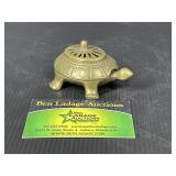 Brass incense turtle