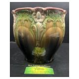 Antique Nouveau majolica jardiniere planter