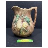Majolica Fruit-Decorated Pitcher