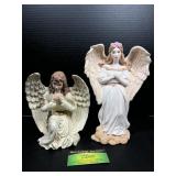 Two angel statues