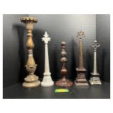 Candle holder and metal decor