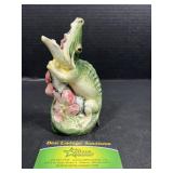 Ceramic Alligator Figurine vase