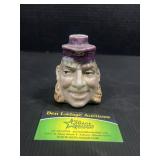 Toby Vintage glazed pottery face decanter