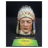 Ceramic Indian Chief Jar with Lid