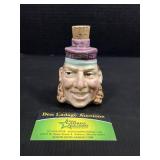 Toby Vintage glazed pottery face decanter