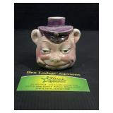 Toby Vintage glazed pottery face decanter