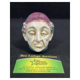 Toby Vintage glazed pottery face coin bank