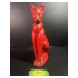 Red Siamese cat statue
