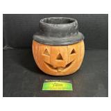 Ceramic Pumpkin In A Hat Decoration