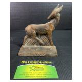 Metal Deer Figurine with Base