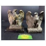 2 Patriotic Eagle Figurines