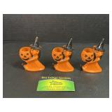 3 Plastic Halloween Witch Decorations