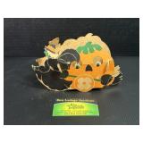 Cardboard Witch and Jack O lantern Decoration