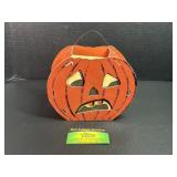 Dolly Toy Cardboard Pumpkin Basket, some damage