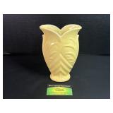 Vintage Yellow Leaf Pottery Vase