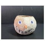 Ceramic Halloween Scarecrow Basket