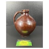Vintage Brown Glazed Stoneware Jug