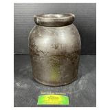 Stoneware Jar with Rustic Finish