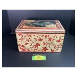 Antique Cat Tin Bread Box