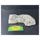 Lounging Kitten with red bow