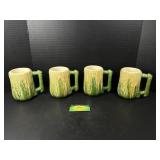 4 Vintage Corn on the Cob Mugs