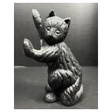 Cast iron cat doorstop