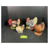 4 Turkey Statues