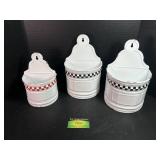 Enamel Checkered Wall Planters