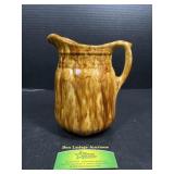 Bennington Rockingham style yellowware pitcher