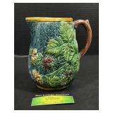 Antique Majolica Blackberry and tree bark bramble