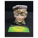 Toby Vintage glazed pottery face coin bank