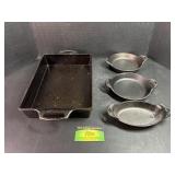 Lodge Cast Iron Mini Servers and Casserole Pan