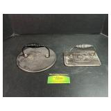 2 Lodge Cast Iron Grill Presses