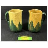 2 Ceramic Corn-Theme Pitchers