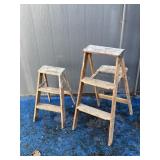 2 Wooden Step Ladders