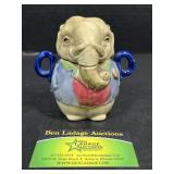 Elephant Ceramic Cookie Jar, Made in Japan