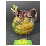 Vintage Figural Frog Pottery Pitcher