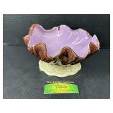 Vintage Ceramic Shell-Form Compote Bowl