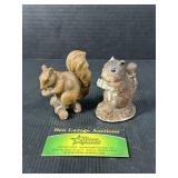 Chalk and other squirrel figure